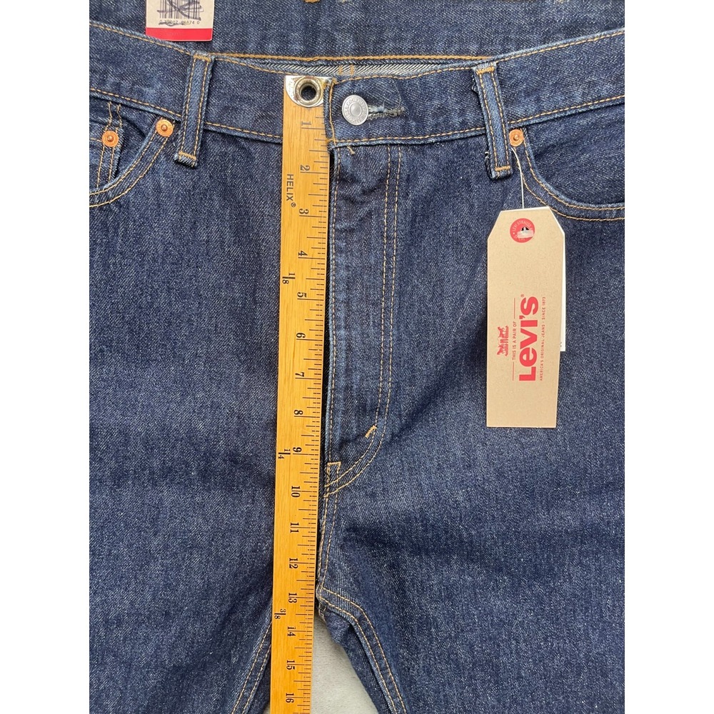 NWT Men's Levi's 505 Jeans 40x32 Blue Regular Fit 100$ Cotton - Picture 3 of 12